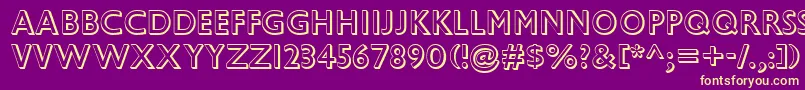 GillSansMtShadow Font – Yellow Fonts on Purple Background