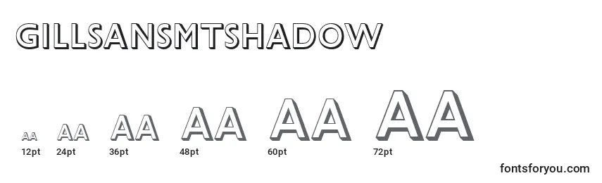 GillSansMtShadow Font Sizes