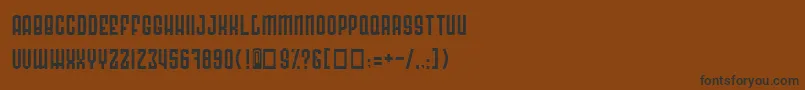 RadonatorNormal-Schriftart – Schwarze Schriften auf braunem Hintergrund