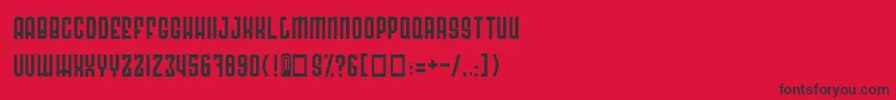 RadonatorNormal Font – Black Fonts on Red Background