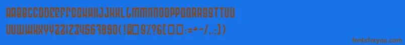 RadonatorNormal Font – Brown Fonts on Blue Background