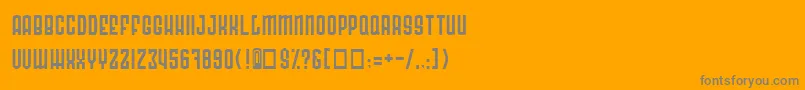 RadonatorNormal Font – Gray Fonts on Orange Background