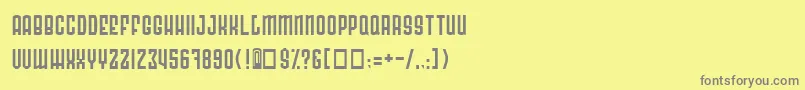RadonatorNormal Font – Gray Fonts on Yellow Background