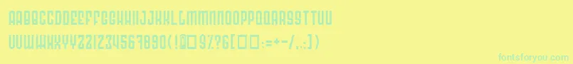 RadonatorNormal Font – Green Fonts on Yellow Background