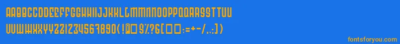 RadonatorNormal Font – Orange Fonts on Blue Background