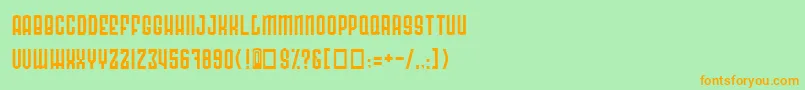 RadonatorNormal Font – Orange Fonts on Green Background