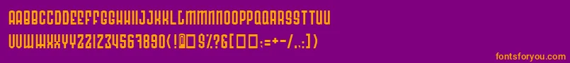 RadonatorNormal Font – Orange Fonts on Purple Background