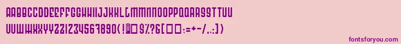RadonatorNormal Font – Purple Fonts on Pink Background