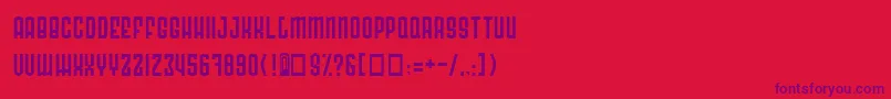 RadonatorNormal Font – Purple Fonts on Red Background