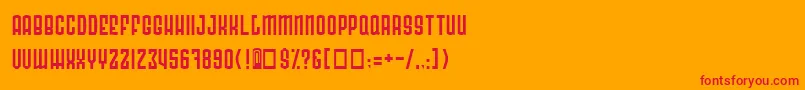 RadonatorNormal Font – Red Fonts on Orange Background