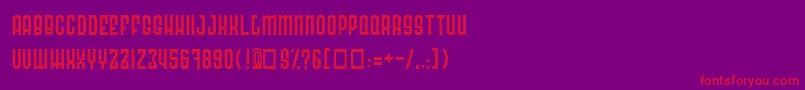 RadonatorNormal Font – Red Fonts on Purple Background