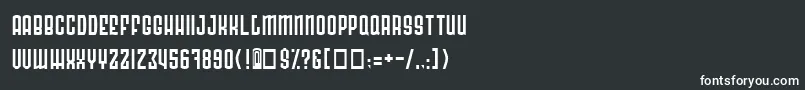 フォントRadonatorNormal – 黒い背景に白い文字