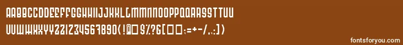 フォントRadonatorNormal – 茶色の背景に白い文字