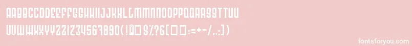 フォントRadonatorNormal – ピンクの背景に白い文字