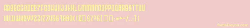 RadonatorNormal Font – Yellow Fonts on Pink Background