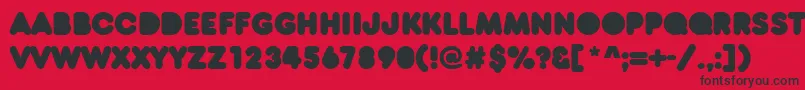 RnsB Font – Black Fonts on Red Background