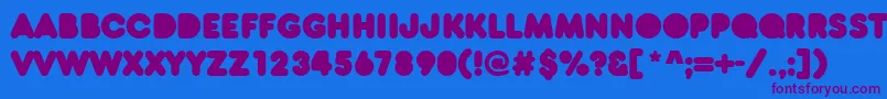 RnsB Font – Purple Fonts on Blue Background