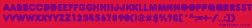 RnsB Font – Purple Fonts on Red Background