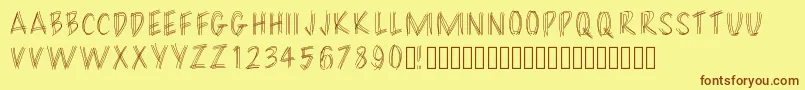 Filament Font – Brown Fonts on Yellow Background