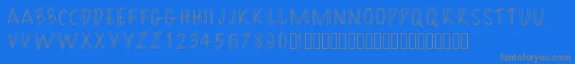 Filament-Schriftart – Graue Schriften auf blauem Hintergrund