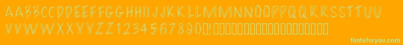 Filament Font – Green Fonts on Orange Background