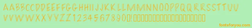 Filament Font – Orange Fonts on Green Background