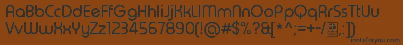 Fonte TypoRoundRegularDemo – fontes pretas em um fundo marrom