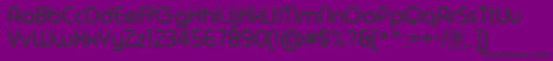 TypoRoundRegularDemo Font – Black Fonts on Purple Background