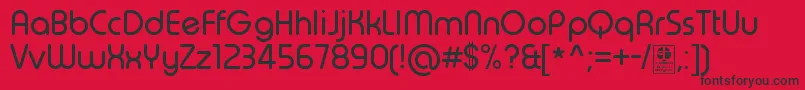 Fonte TypoRoundRegularDemo – fontes pretas em um fundo vermelho