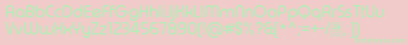 TypoRoundRegularDemo Font – Green Fonts on Pink Background