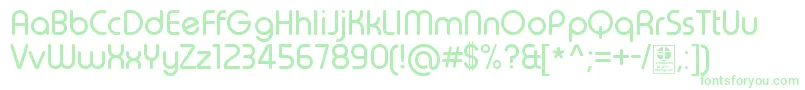 TypoRoundRegularDemo Font – Green Fonts on White Background