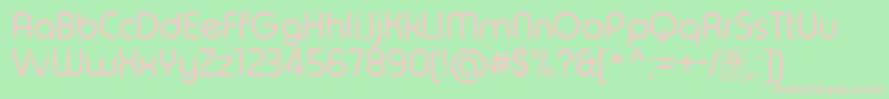 Шрифт TypoRoundRegularDemo – розовые шрифты на зелёном фоне