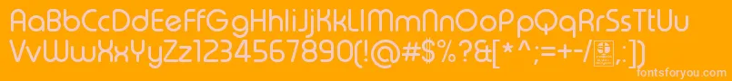 TypoRoundRegularDemo Font – Pink Fonts on Orange Background