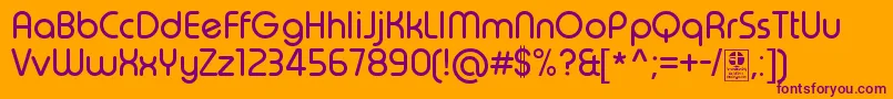 TypoRoundRegularDemo Font – Purple Fonts on Orange Background