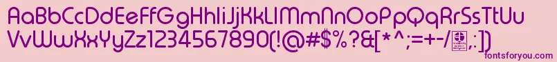 TypoRoundRegularDemo Font – Purple Fonts on Pink Background