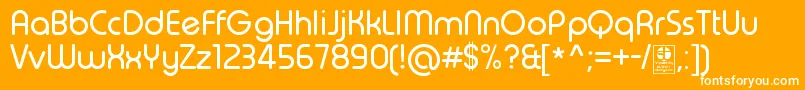 TypoRoundRegularDemo Font – White Fonts on Orange Background