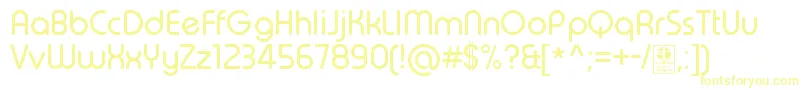 TypoRoundRegularDemo Font – Yellow Fonts on White Background