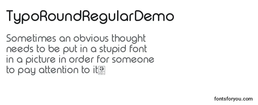 TypoRoundRegularDemo Font