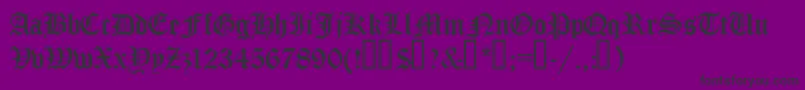 TrueGothicCyr Font – Black Fonts on Purple Background