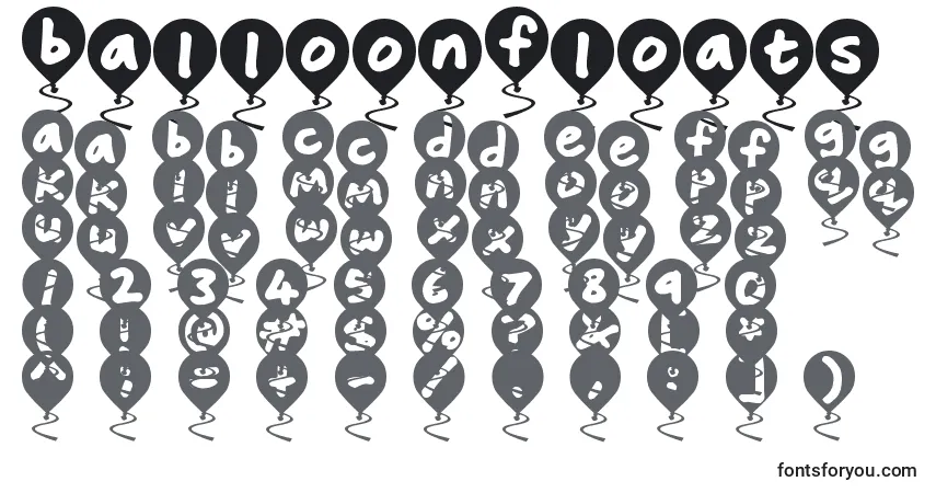 Schriftart BalloonFloats – Alphabet, Zahlen, spezielle Symbole