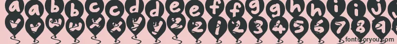 BalloonFloats Font – Black Fonts on Pink Background