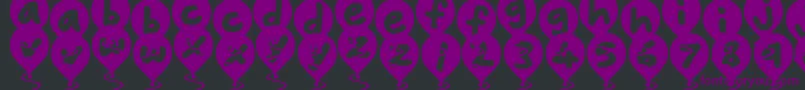 BalloonFloats Font – Purple Fonts on Black Background