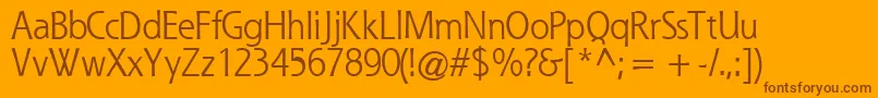 QuesskRegular Font – Brown Fonts on Orange Background