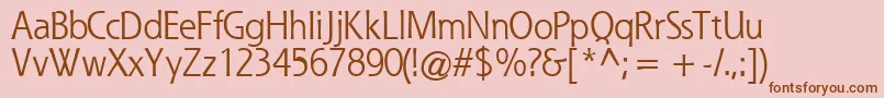 QuesskRegular Font – Brown Fonts on Pink Background