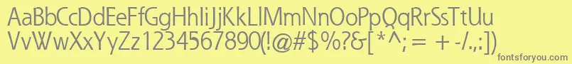 QuesskRegular Font – Gray Fonts on Yellow Background