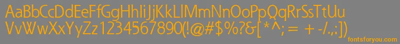 QuesskRegular Font – Orange Fonts on Gray Background