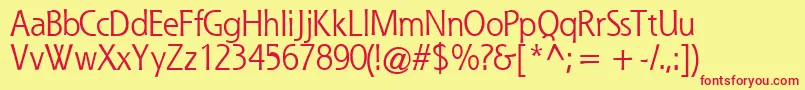 Шрифт QuesskRegular – красные шрифты на жёлтом фоне