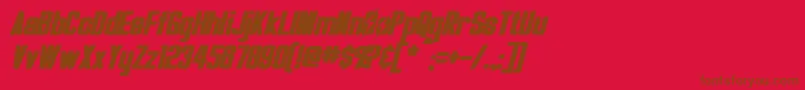 OverseerBoldItalic Font – Brown Fonts on Red Background