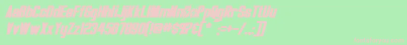 OverseerBoldItalic Font – Pink Fonts on Green Background