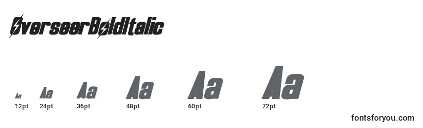 OverseerBoldItalic font sizes